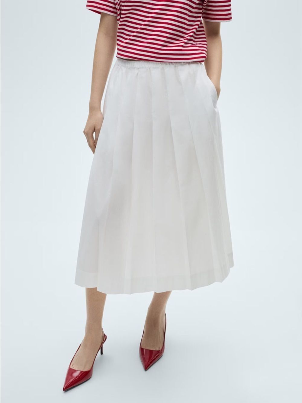 Mango COTTON PLEATED SKIRT